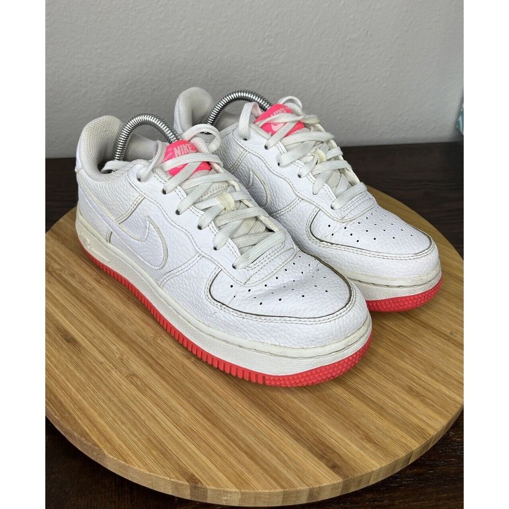 Nike Air Force 1 GS‎ White Racer Pink Size 4y Woman's Size 5.5 AO2296-101